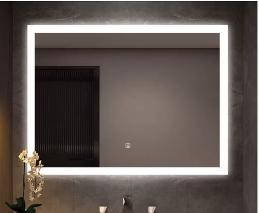 Irregular Special Copper Free LED Certificated Wall Hotel Bath Mirror