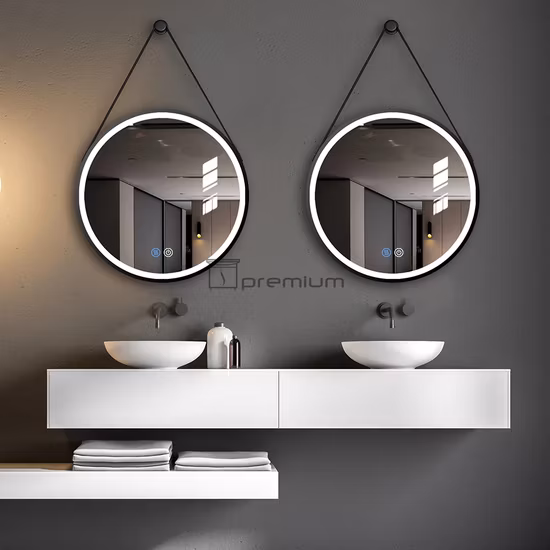 LED Light Wall Mirror Vanities Mirror Illuminated Bathroom Mirror Bath Smart Makeup Mirrortouch LED Round Mirror