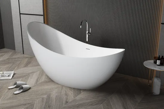 Customize Size Bath Tub Adult Luxury Soaking Solid Surface Freestanding Bathtubs