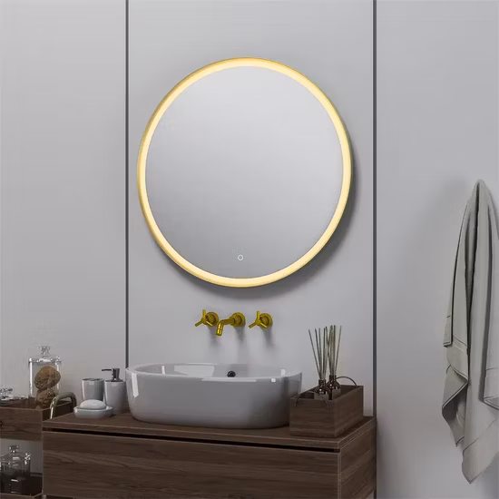 Hotel Bath LED Illuminated Smart Anti-Fog Mirror Hot Sale Design Wholesale LED Bathroom Manufacturer Makeup Vanity Dressing Mirror